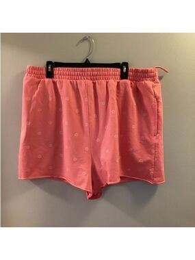 Arizona Jean Co pink smiley face pull on shorts Woman’s size XXXL